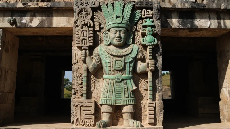 Estela mesoamericana de poderoso gobernante