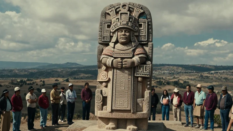 Estela de Xochicalco con poderoso gobernante