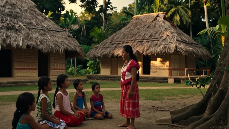 Cuál es la estructura social y tradiciones de la familia Maya 25 Matriarca Maya en entorno selvático ancestral