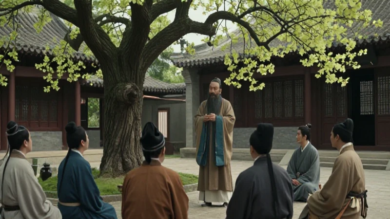 Quién fue Confucio y cuál es su legado en el confucianismo 50 Confucio le da clases bajo un viejo ciruelo