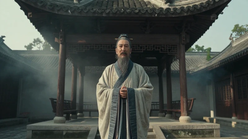 Quién fue Confucio y cuál es su legado en el confucianismo 51 Confucio en un patio chino con niebla atmosférica