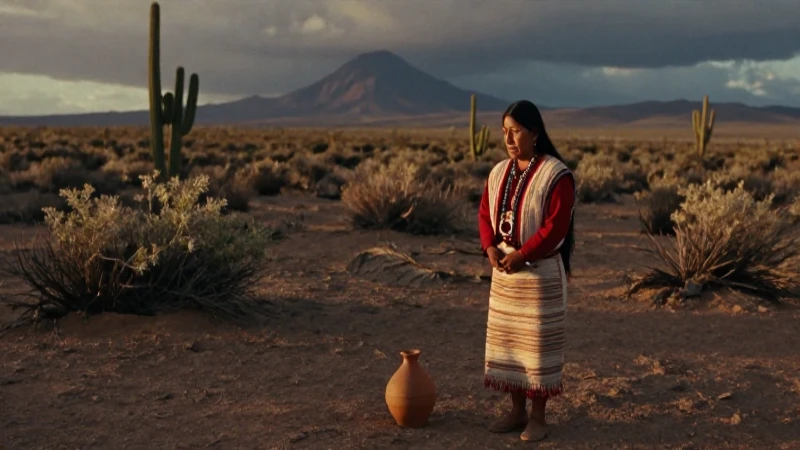 Cuál es la historia, clima y biodiversidad de Aridoamérica 16 Retrato histórico indígena en paisaje desértico