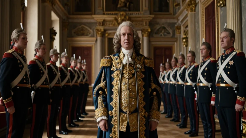 Emperador Habsburgo en majestuosa corte barroca