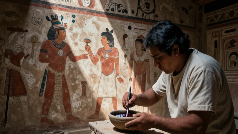 Frescos pintura: El fresco teotihuacano y su significado 38 Creación de frescos prehispánicos en Teotihuacán