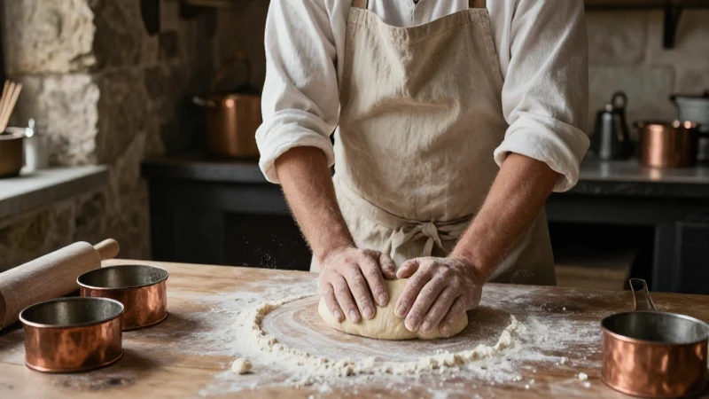Galletas de mar: Descubre la receta y su delicioso sabor 46 Panadero artesanal prepara pan con ambiente rústico