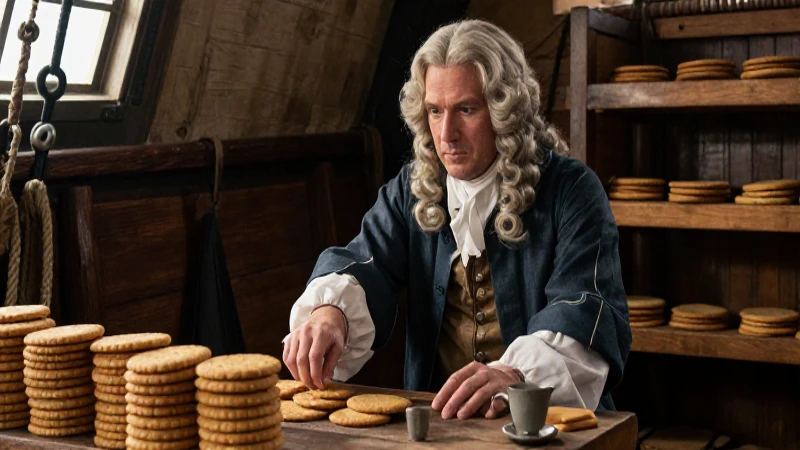 Galletas de mar: Descubre la receta y su delicioso sabor 50 Chef de cubierta en barco de madera, estilo documental