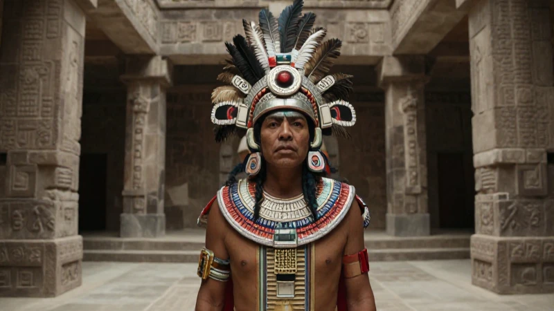 Gobierno de Mexicas: Conociendo a los Gobernantes Aztecas 55 Tlatoani azteca en majestuoso consejo ceremonial