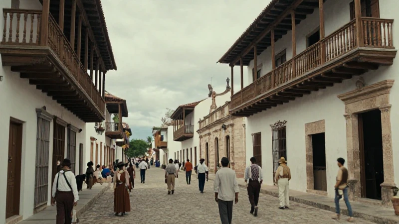 Calle colonial veracruzana, foto documental