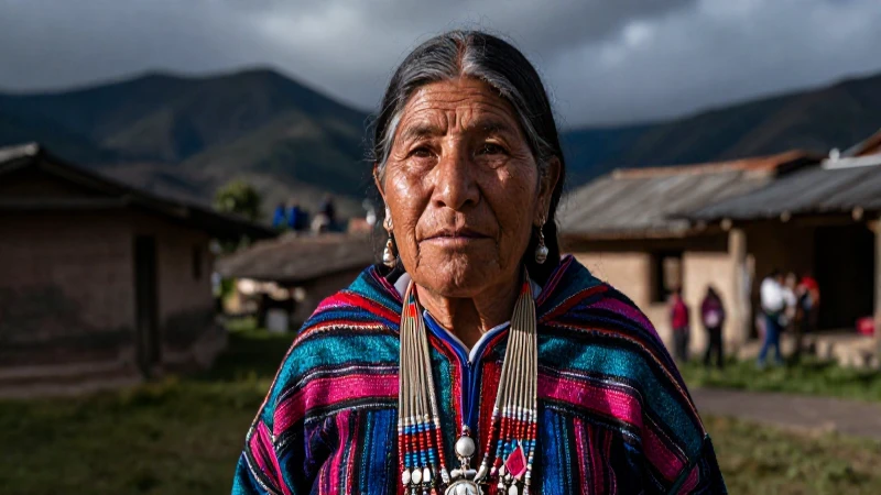 Mujer tzeltal en Chiapas con atuendo tradicional