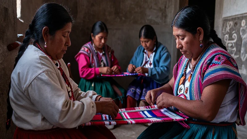Indígenas de Chiapas tejen su herencia cultural