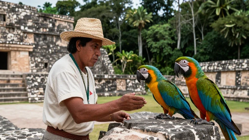 Comercio de guacamayas en las ruinas de Paquimé