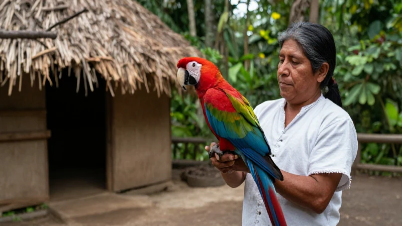 Domesticación precolombina de la guacamaya