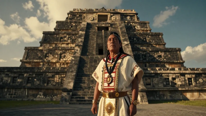 Guerrero Otomí desafía en el Templo Mayor
