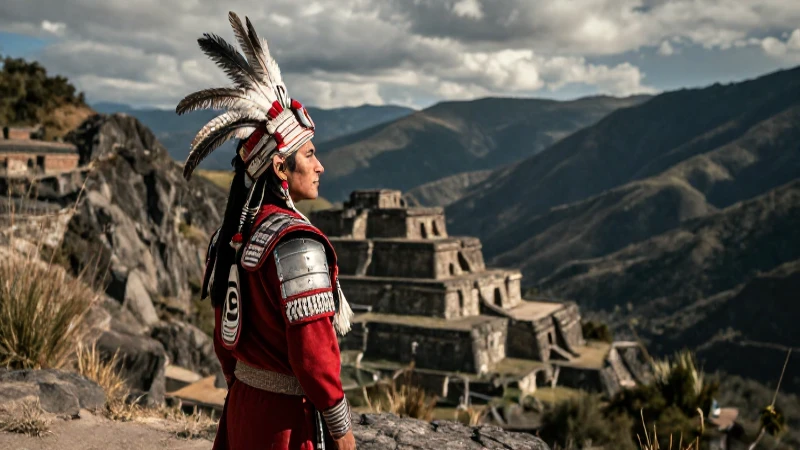 Guerrero otomí-azteca en los altos de Mesoamérica