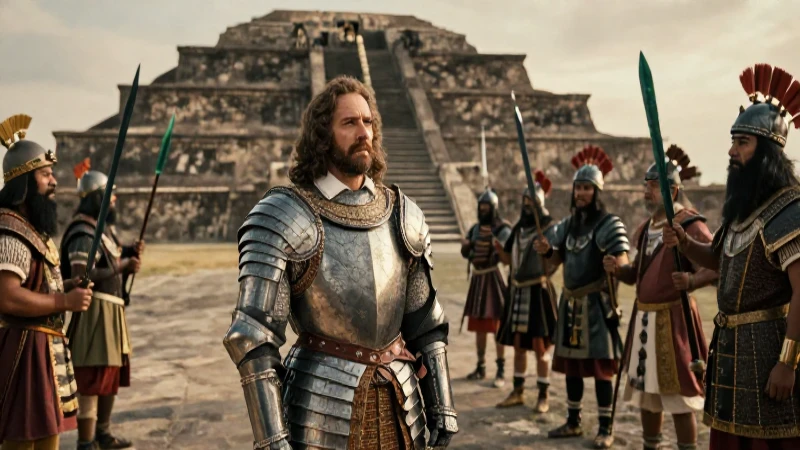 Cortés desafía a los aztecas en la antigua Tenochtitlan
