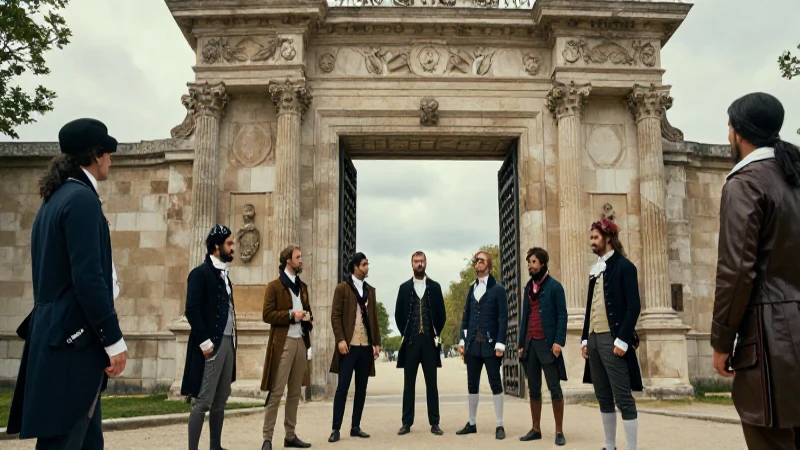 Revolucionarios franceses confrontan gate real de París