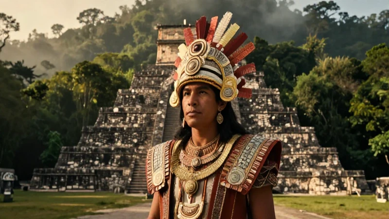 Cuál es la historia de la Zona Arqueológica de Tajín en Veracruz 45 Noble Totonaca ante pirámide de Tajín