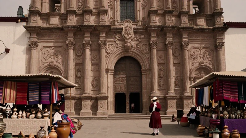 Cuál es la historia cultural de Nueva España en su viaje 7 Mercado colonial barroco, figura solitaria y luz atmosférica
