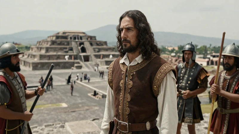 Cortés confronta a mexicas frente a Tenochtitlan