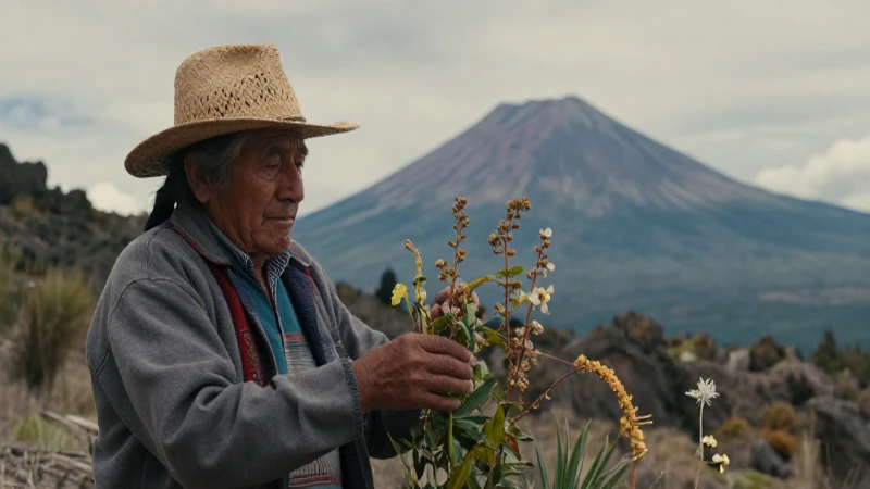 <strong>Leyenda de los Volcanes: Popocatépetl e Iztaccíhuatl</strong> 5 Anciano mesoamericano estudia plantas medicinales