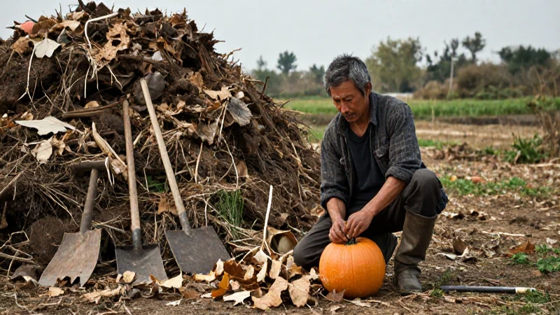 Cómo se pueden aprovechar creativamente las hojas de calabaza 6 Granger rústico en escena rural realista