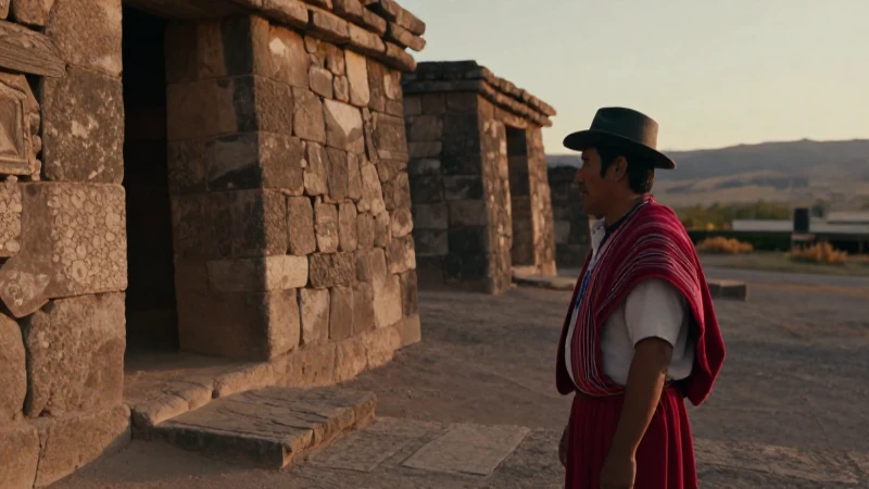 Idioma otomí: Cultura e historia de los otomíes en México 27 Hombre Otomí, ruinas y luz dorada