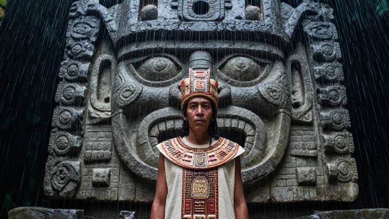 Sacerdote ritual ante Tláloc