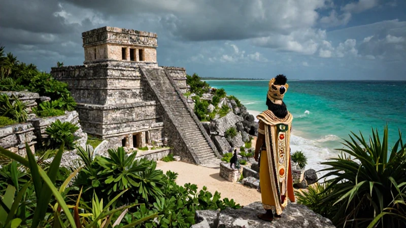 Maya noble observa el Caribe antiguo