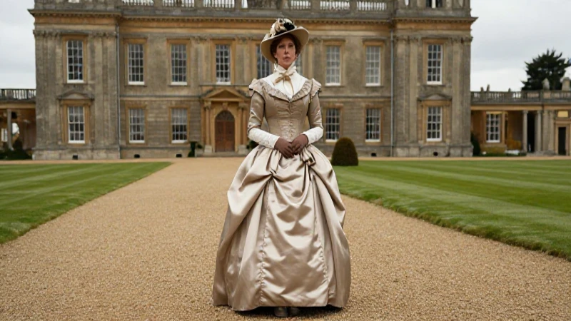 Señora victoriana elegante en casa histórica