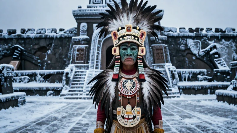 Iztlacoliuhqui, dios del frío, domina la helada historia