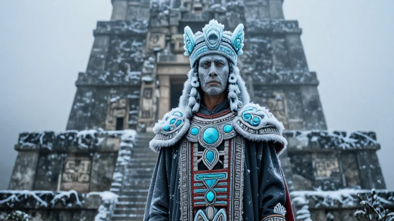 Dios de la helada mesoamericano en templo