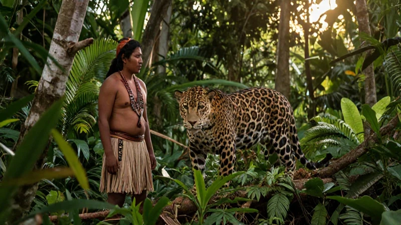 Cuál es la conexión entre jaguares, México indígena y su fauna 28 Jaguar indio en selva mexicana al atardecer