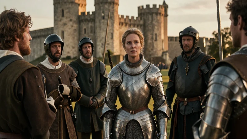 Juana de Arco y el rey en el asedio