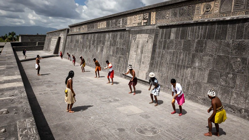 Juego de pelota histórico en Teotihuacán