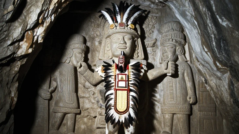 Ritual Olmeca en cueva con deidad del maíz