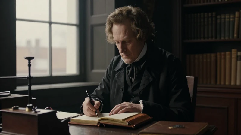 Kierkegaard escribe en un estudio decimonónico