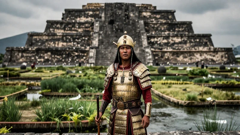 Por qué la caída de Tenochtitlan es un hito en la historia indígena 36 Guerrero azteca en Tenochtitlan sobre chinampas