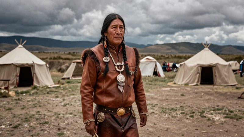 Guerrero Chichimeca en campamento mexicano