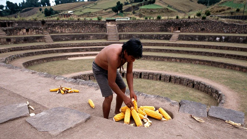 La historia del maíz en México: Cultivo y su legado cultural 34 Agricultor mesoamericano cultiva maíz en antiguos campos de piedra