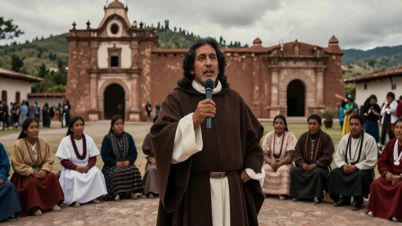 La evangelización de la Nueva España: Estrategias y Procesos 2 Friar predica en misión histórica colonial