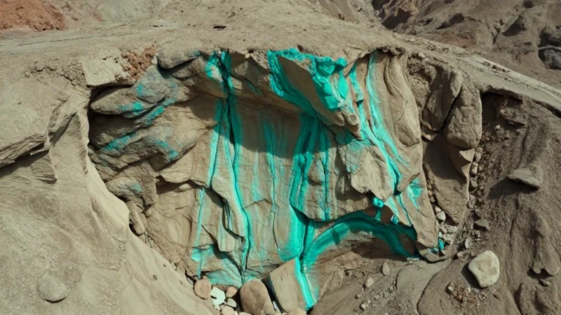 Minero de turquesa en cañones históricos