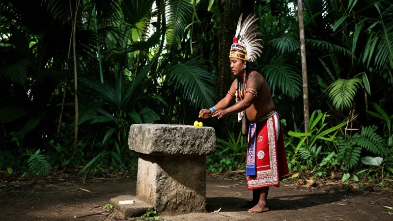 Ubicación, Historia y Cultura de los Totonacas en México 4 Sacerdote Totonac en ritual en selva ancestral