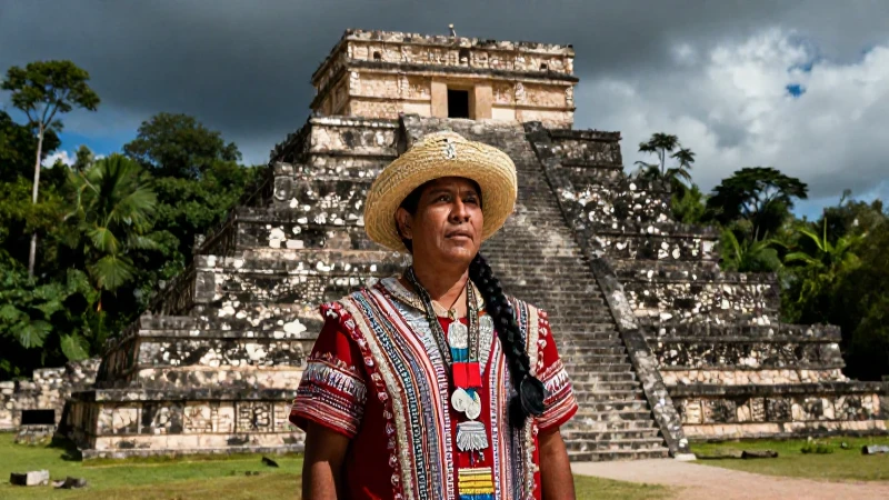 Ubicación, Historia y Cultura de los Totonacas en México 2 Totonaca en majestuosa pirámide tropical mexicana