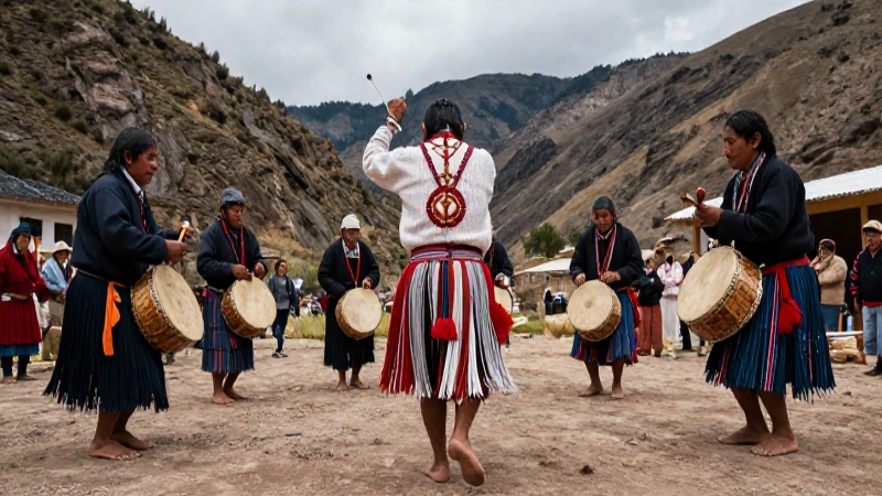 Danza ritual tarahumara en la Sierra majestuosa