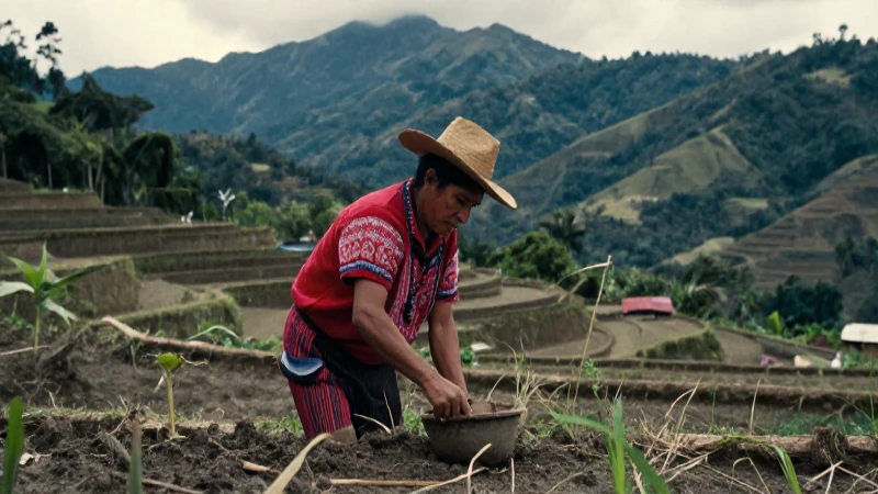 Lenguaje Tojolabal: Cultura y Tradiciones de los Tojolabales 51 Hombre tojolabal en campo de cultivo en Veracruz