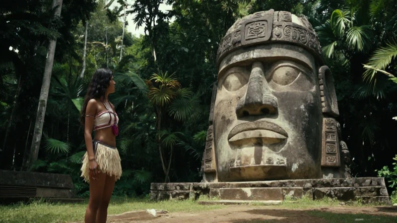Nahuani es una guerrera legendaria en el paisaje olmeca