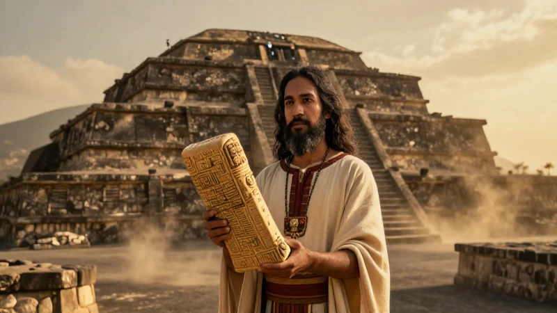 Qué son los 8 presagios del fin de los tiempos en el Códice 10 Sacerdote en Tenochtitlan con códice bajo luz dorada