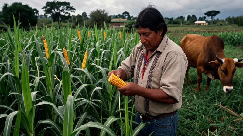 Cultivo ancestral de maíz mesoamericano