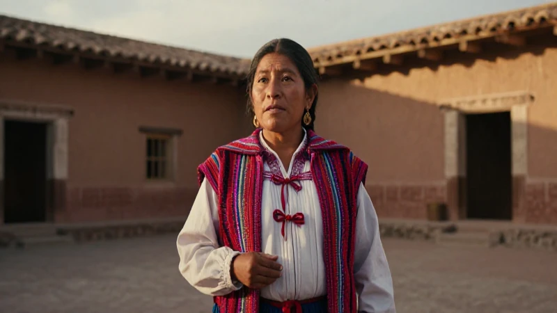 Persona Matlatzinca con vestimenta tradicional en México