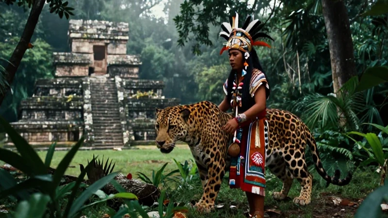 Mayas y el jaguar: espíritu de lo silvestre en la cultura 19 Chamán maya, jaguar, misticismo ancestral en la selva